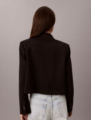 Женская куртка Calvin Klein Ponte Knit, цвет: Чёрный — фото 5