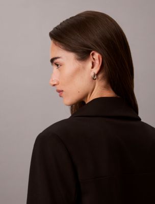 Женская куртка Calvin Klein Ponte Knit, цвет: Чёрный — фото 6