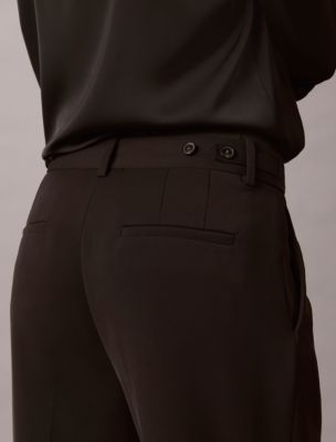 Женские брюки Calvin Klein Twill Wide Leg, цвет: Чёрный — фото 3