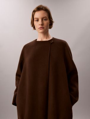 Женское пальто Calvin Klein Wool Blend Scarf, цвет: Коричневый — фото 6