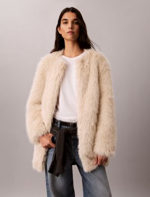 Faux Fur Coat, Turtledove