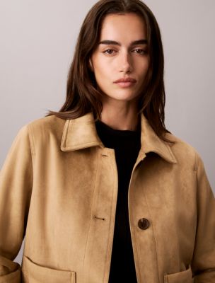 Женская куртка Calvin Klein Faux Suede, цвет: Tigers Eye — фото 2