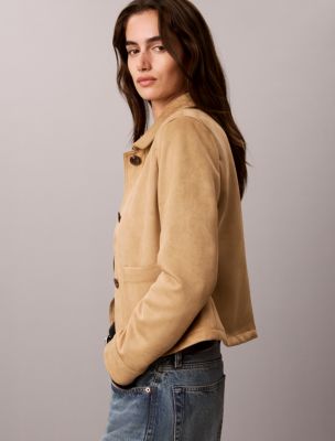 Женская куртка Calvin Klein Faux Suede, цвет: Tigers Eye — фото 4