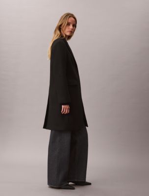Женские куртки Calvin Klein Tailored Wool Blend Single Breasted Coat — фото 2