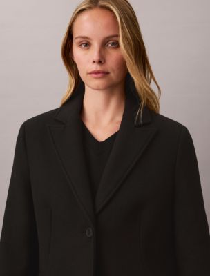 Женские куртки Calvin Klein Tailored Wool Blend Single Breasted Coat — фото 3