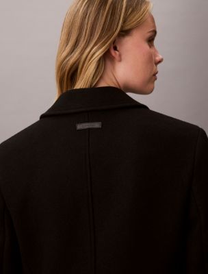 Женские куртки Calvin Klein Tailored Wool Blend Single Breasted Coat — фото 4