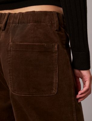 Женские брюки Calvin Klein Corduroy Wide Leg, цвет: Коричневый — фото 5
