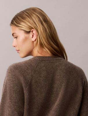Женский свитер Calvin Klein Wool Ring Hardware, цвет: Меланжевый — фото 6