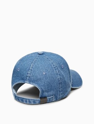 denim monogram hat