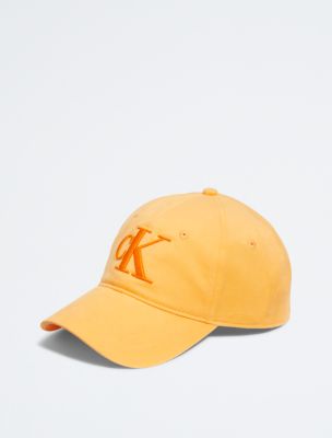 Twill Embroidered Monogram Logo Cap, Blazing Orange