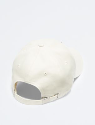 Twill Logo Cap, Bone White