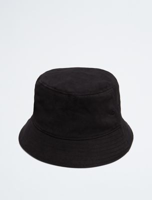 Embroidered Monogram Logo Twill Bucket Hat, Black