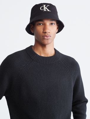 Embroidered Monogram Logo Twill Bucket Hat | Calvin Klein