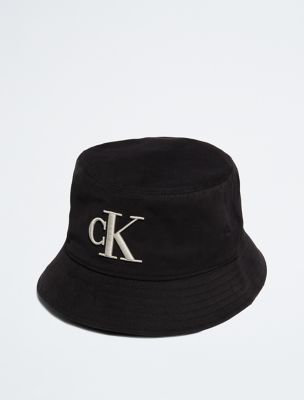 Embroidered Monogram Logo Twill Bucket Hat