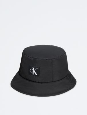 Nylon Monogram Logo Bucket Hat, Black Beauty