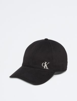 Brushed Cotton Twill Logo Baseball Cap, Black