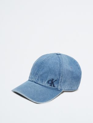 Calvin Klein Men's Washed Denim Embroidered Logo Baseball Cap - Blue
