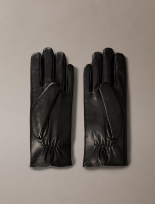 Men s Side Zip Leather Gloves Calvin Klein USA