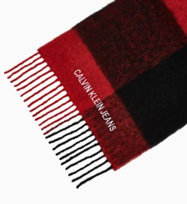 calvin klein check scarf