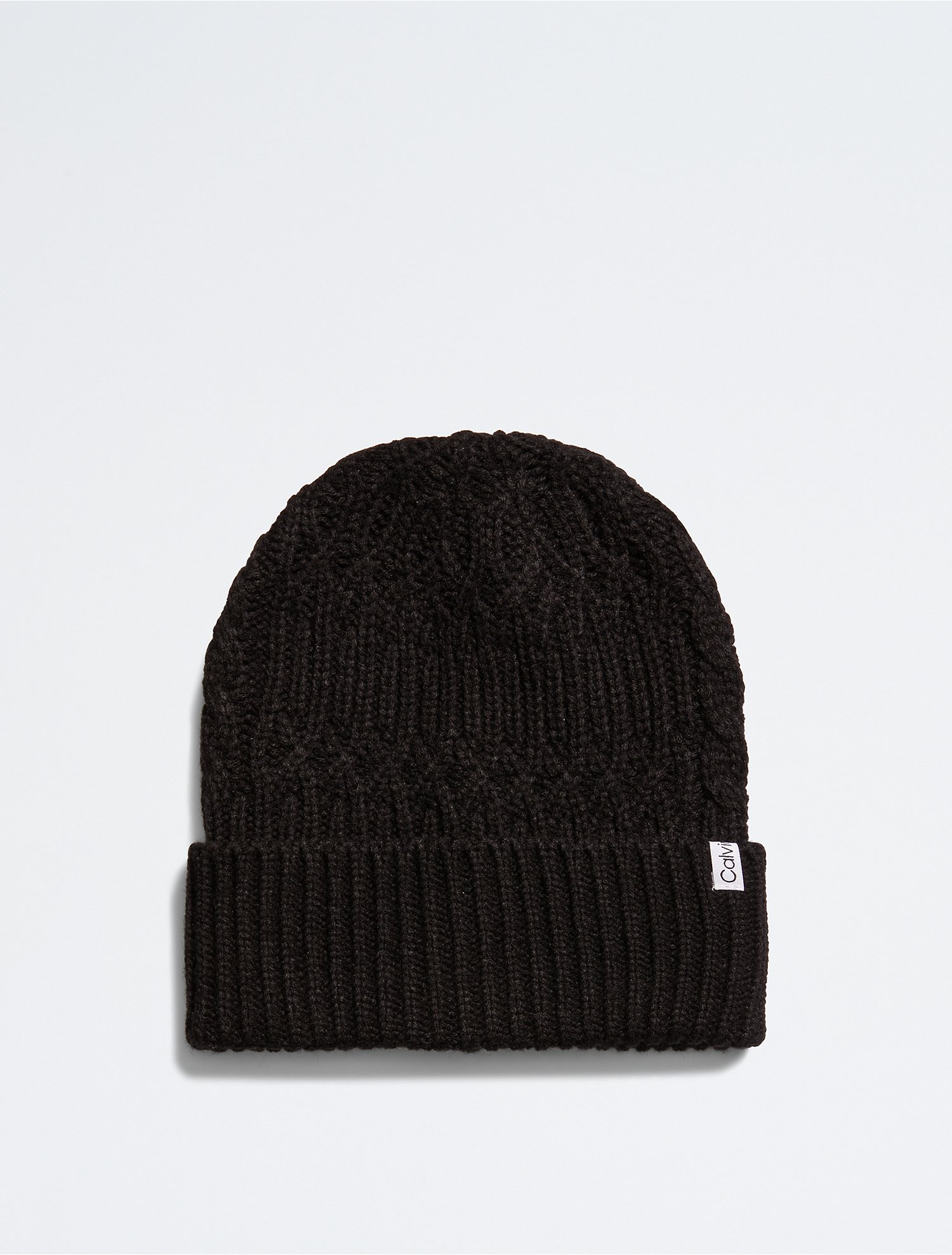 Cable Knit Cuff Beanie Hat | Calvin Klein