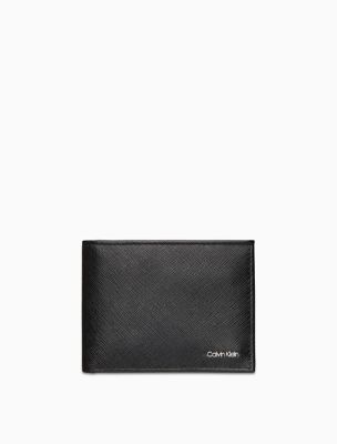 calvin klein saffiano leather wallet