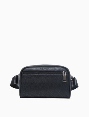 calvin klein pebble leather fanny pack