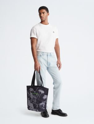 Canvas Contrast Graphic Pinched Tote Bag | Calvin Klein