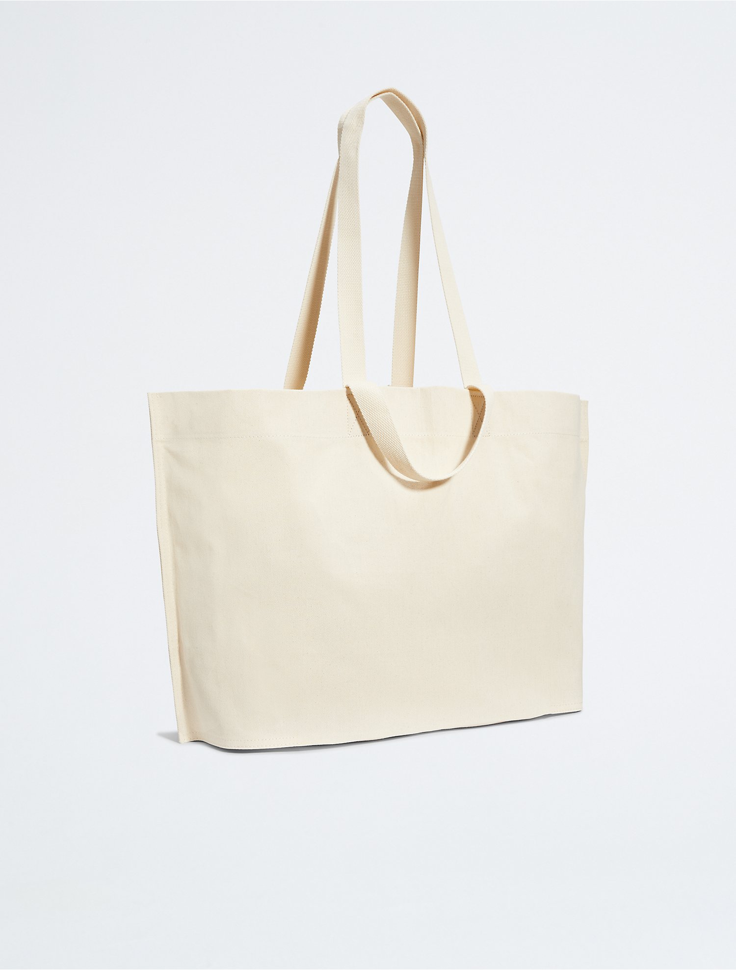 Canvas Wide Pinched Tote Bag | Calvin Klein