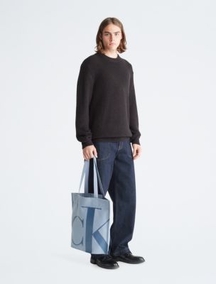 Calvin Klein Serafina Monogram Tote Bag in Bronw/Khak/Black/White at Nordstrom Rack