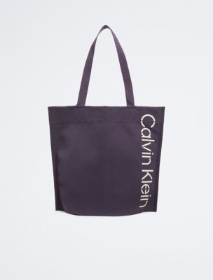 Canvas Contrast Graphic Pinched Tote Bag | Calvin Klein