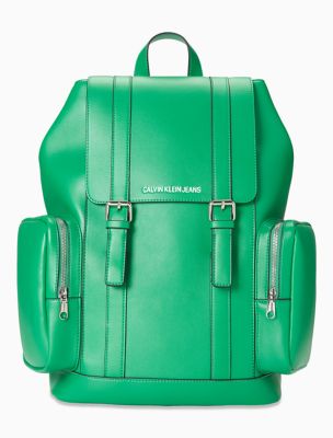calvin klein faux leather backpack