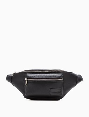 calvin klein pebble leather fanny pack