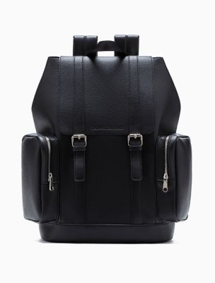 calvin klein faux leather backpack