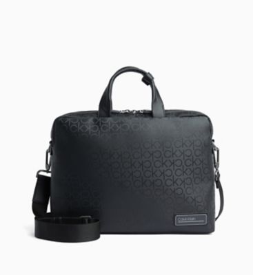 calvin klein leather laptop bag