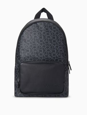 calvin klein men's leather backpack