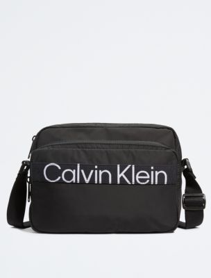 Calvin Klein logo camera bag in black
