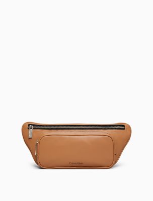 Smooth Embossed Belt Bag, Cuoio