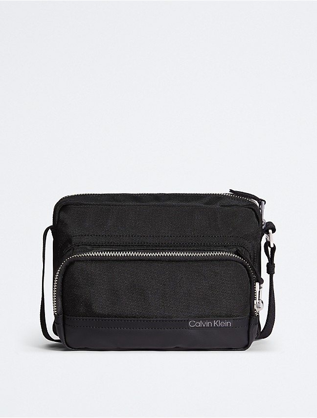 CALVIN KLEIN black polyester Messenger Bag – To Be Outlet