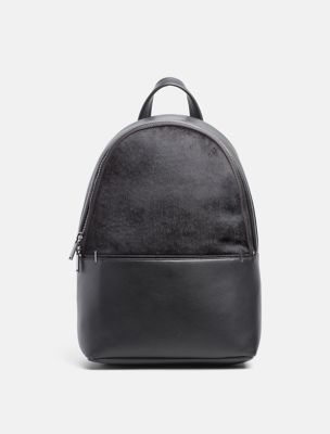 calvin klein leather backpack mens