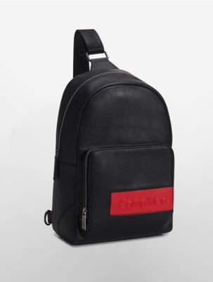 calvin klein strap backpack