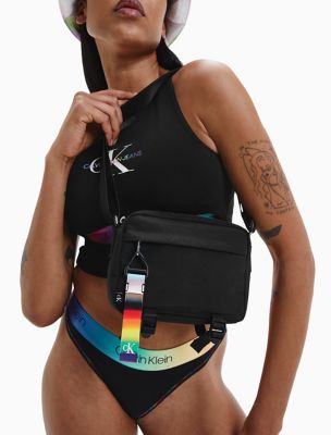 Pride Logo Utility Crossbody Bag, Black