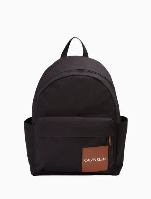 calvin klein men's leather backpack