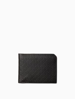 Embossed Monogram Logo Slim Bifold Wallet