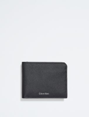 Saffiano Leather Coin Pouch Bifold Wallet | Calvin Klein