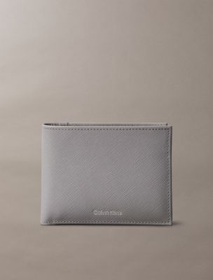 Saffiano Leather Card Case Bifold Wallet Calvin Klein