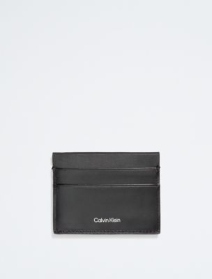 Calvin klein leather card hot sale holder