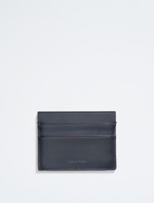 Calvin klein leather outlet card holder