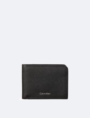 Saffiano Leather Card Case Bifold Wallet | Calvin Klein