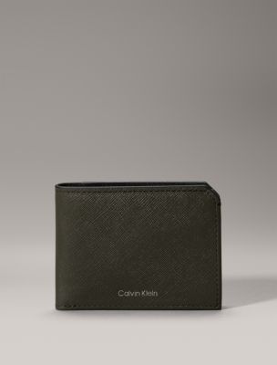 Saffiano Leather Slim Bifold Wallet, Beluga