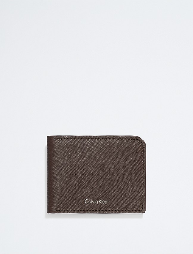 extreem Arrangement Oh Saffiano Leather Slim Bifold Wallet | Calvin Klein